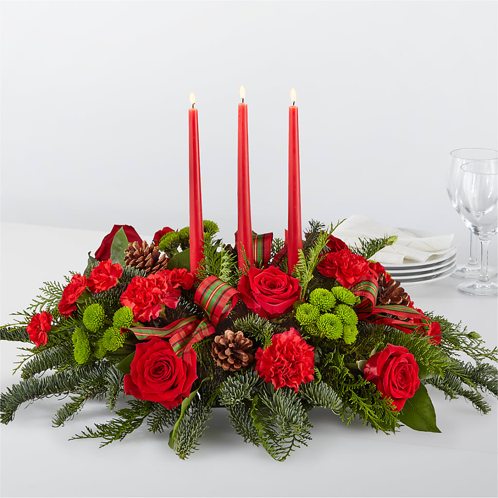 By the Candlelight Centerpiece – Oak Ridge Floral Company Llc, Oak Ridge TN