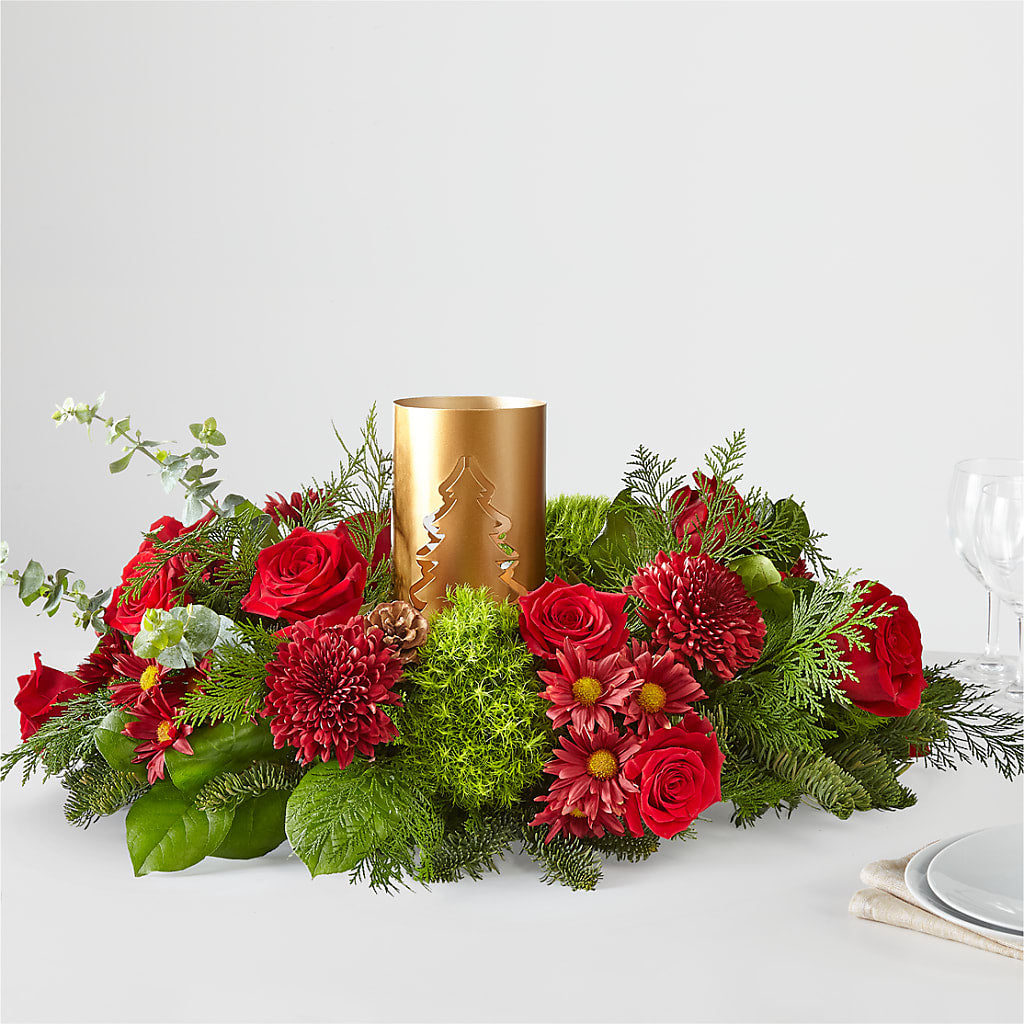 Toast the Season Centerpiece – Oak Ridge Floral Company Llc, Oak Ridge TN