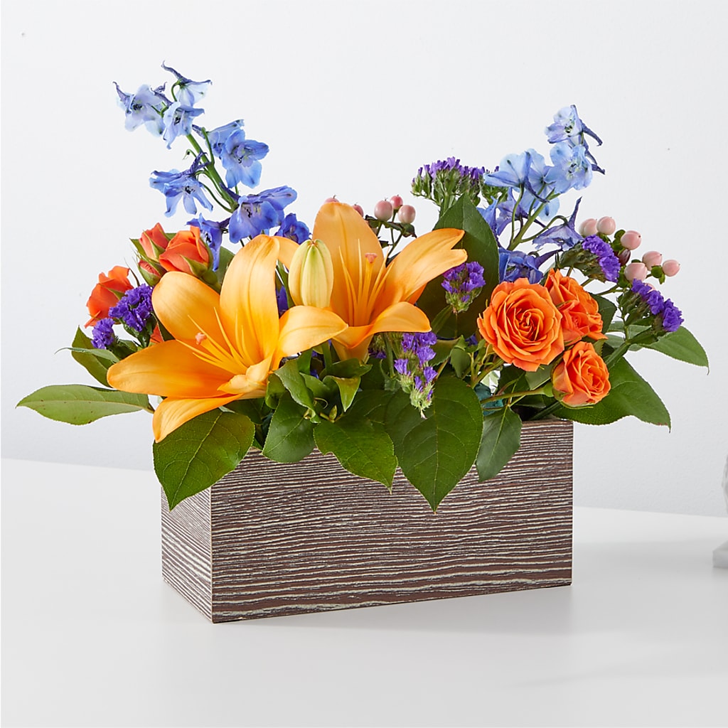 Radiant Citrus Box Bouquet – Oak Ridge Floral Company Llc, Oak Ridge TN