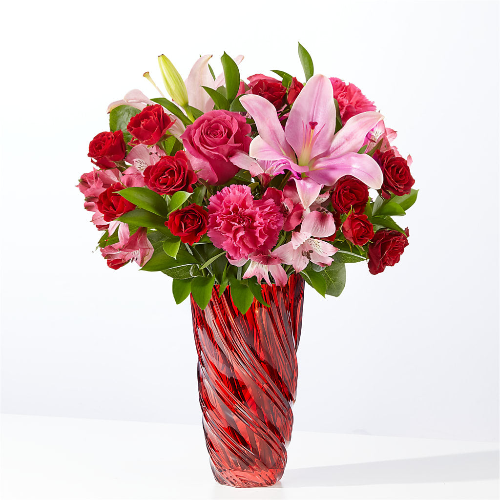 In Love Bouquet with Luxe Swirl Vase – Oak Ridge Floral Company Llc, Oak Ridge TN