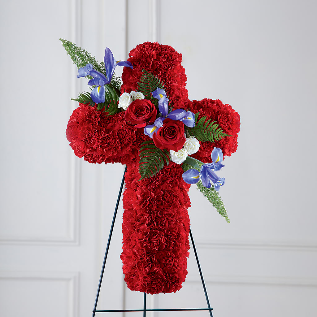 Faithful Hero Floral Cross – Oak Ridge Floral Company Llc, Oak Ridge TN