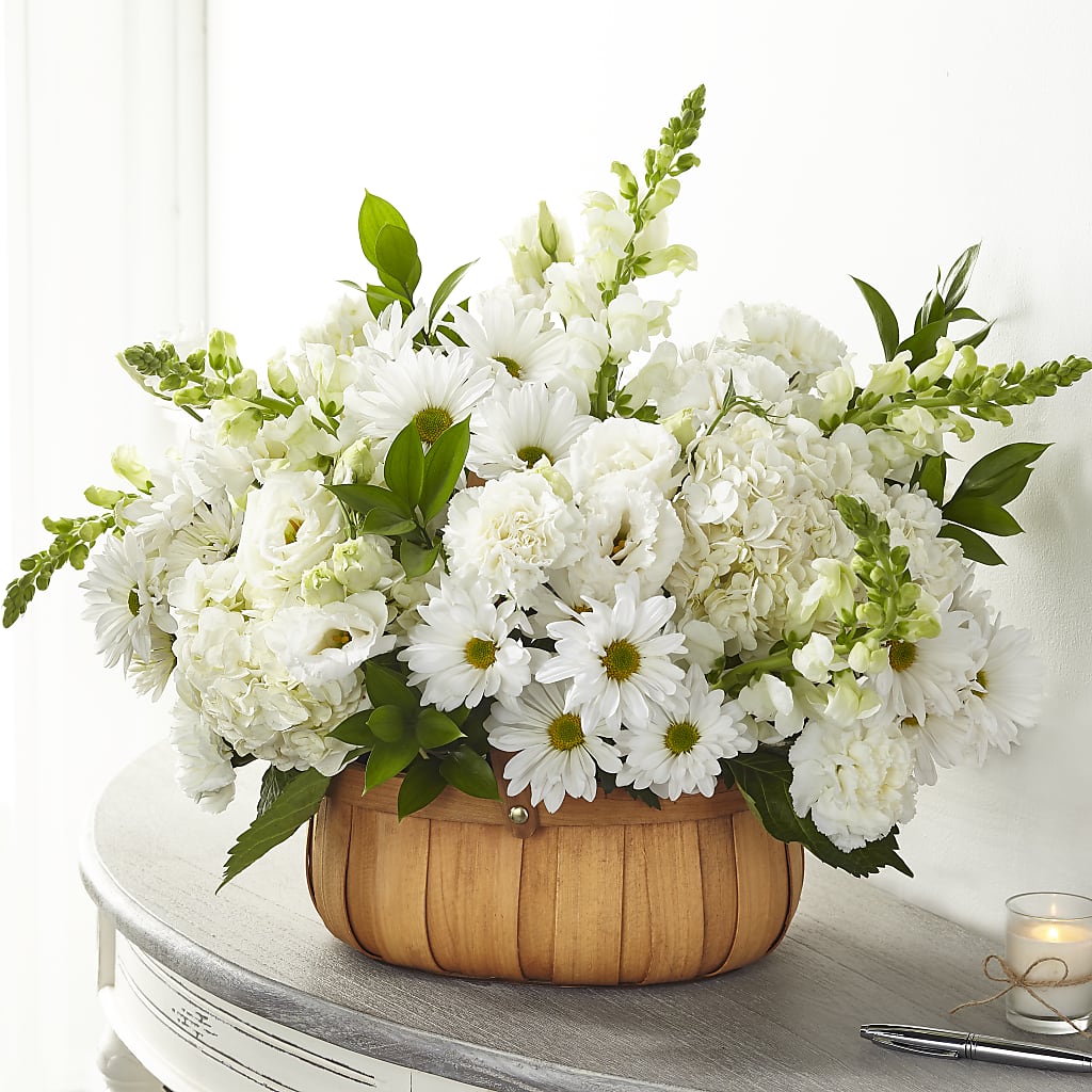 Pure Ivory Basket – Oak Ridge Floral Company Llc, Oak Ridge TN