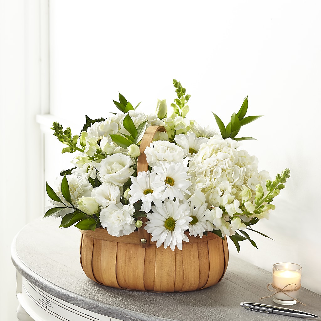 Pure Ivory Basket – Oak Ridge Floral Company Llc, Oak Ridge TN