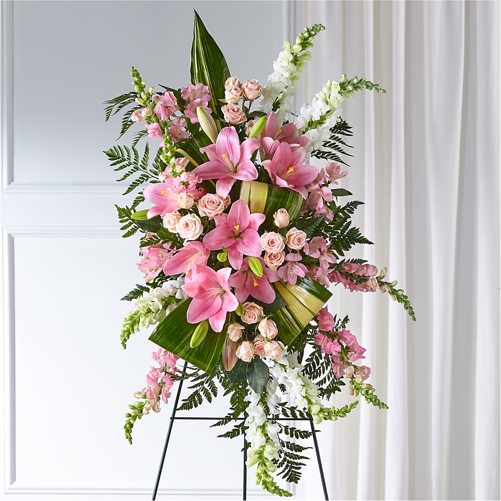 Elegant Embrace Standing Spray – Oak Ridge Floral Company Llc, Oak Ridge TN
