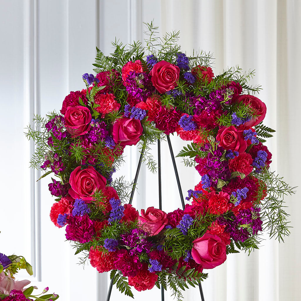 Calming Colors Wreath – Oak Ridge Floral Company Llc, Oak Ridge TN
