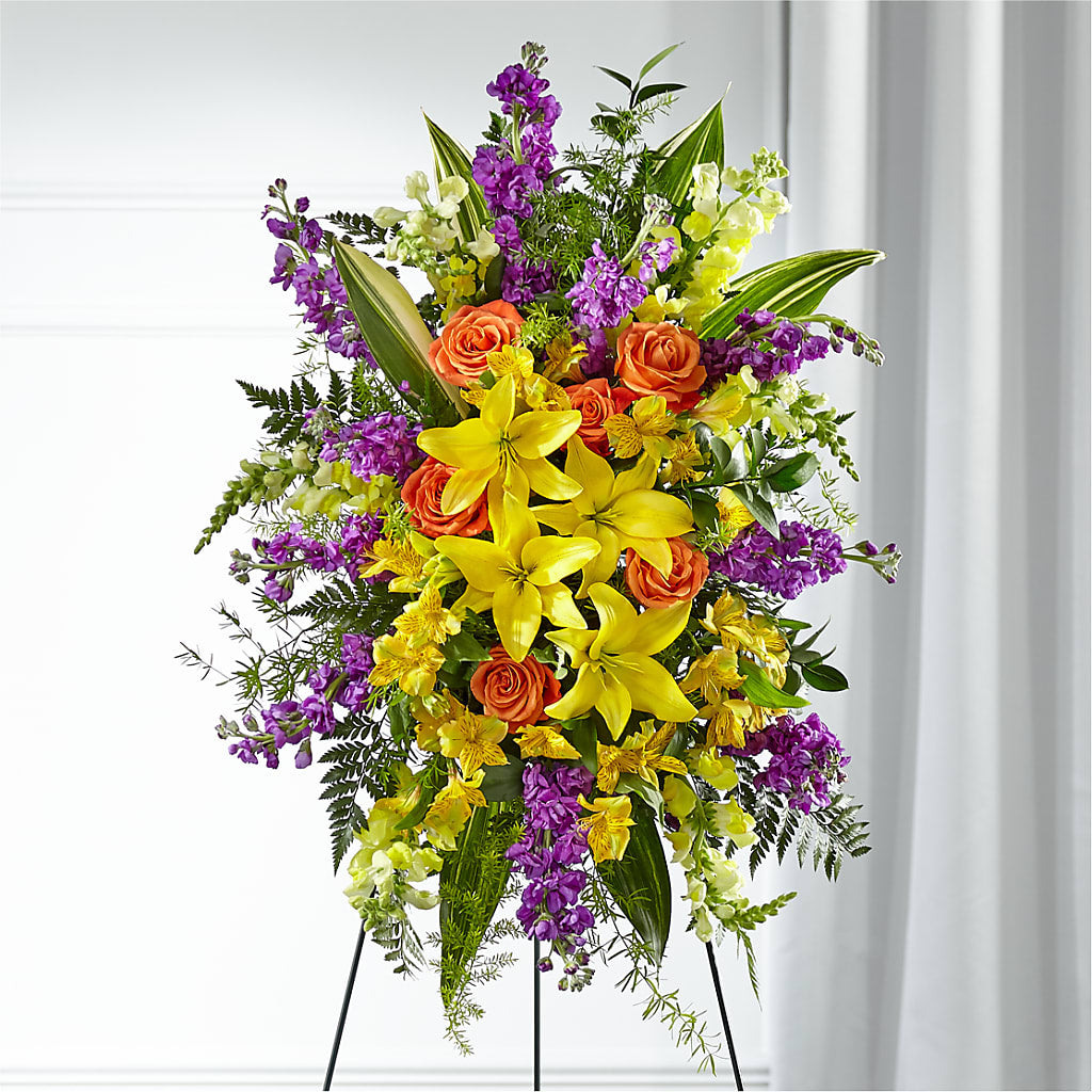 Thoughtful Prayers Standing Spray – Oak Ridge Floral Company Llc, Oak Ridge TN