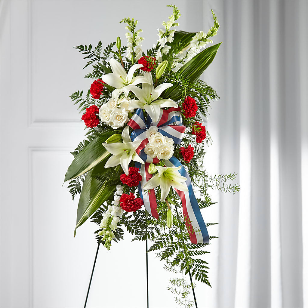 Stars of Life Standing Spray – Oak Ridge Floral Company Llc, Oak Ridge TN