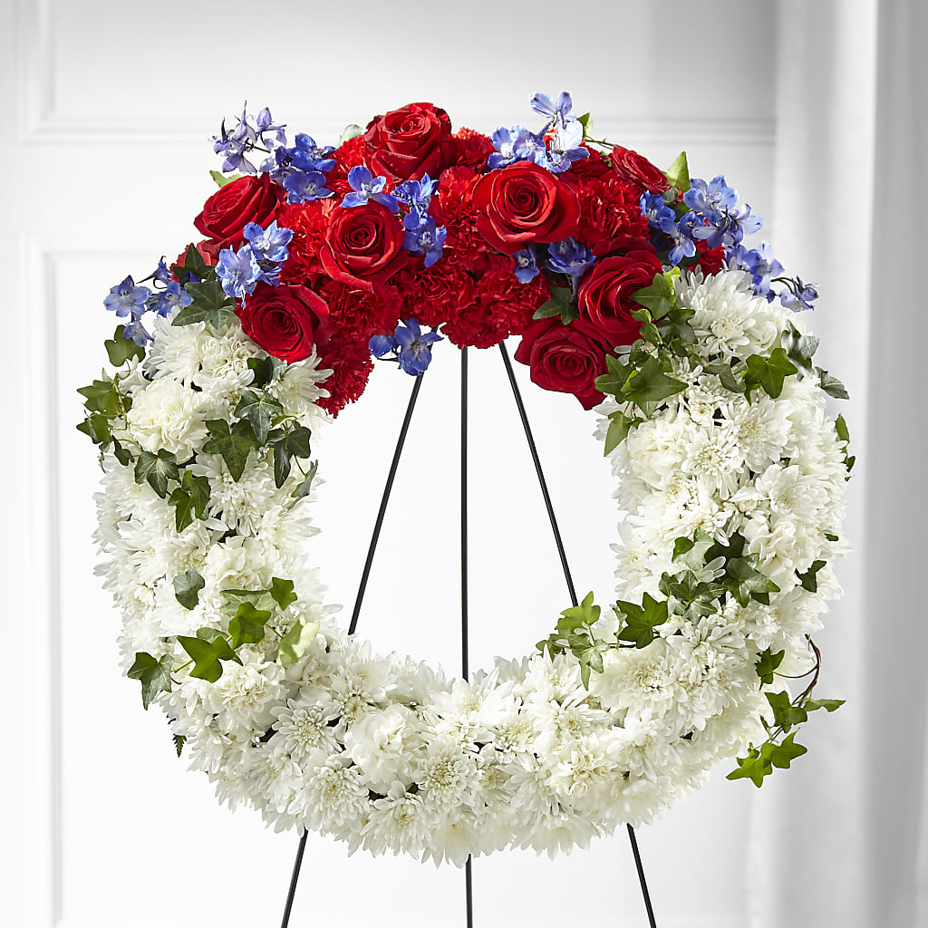 Patriotic Passion Wreath – Oak Ridge Floral Company Llc, Oak Ridge TN