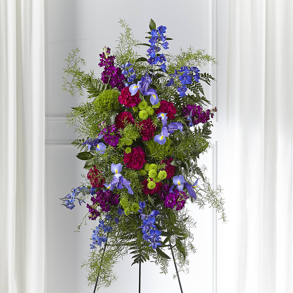 Heavenly Skies Standing Spray – Oak Ridge Floral Company Llc, Oak Ridge TN