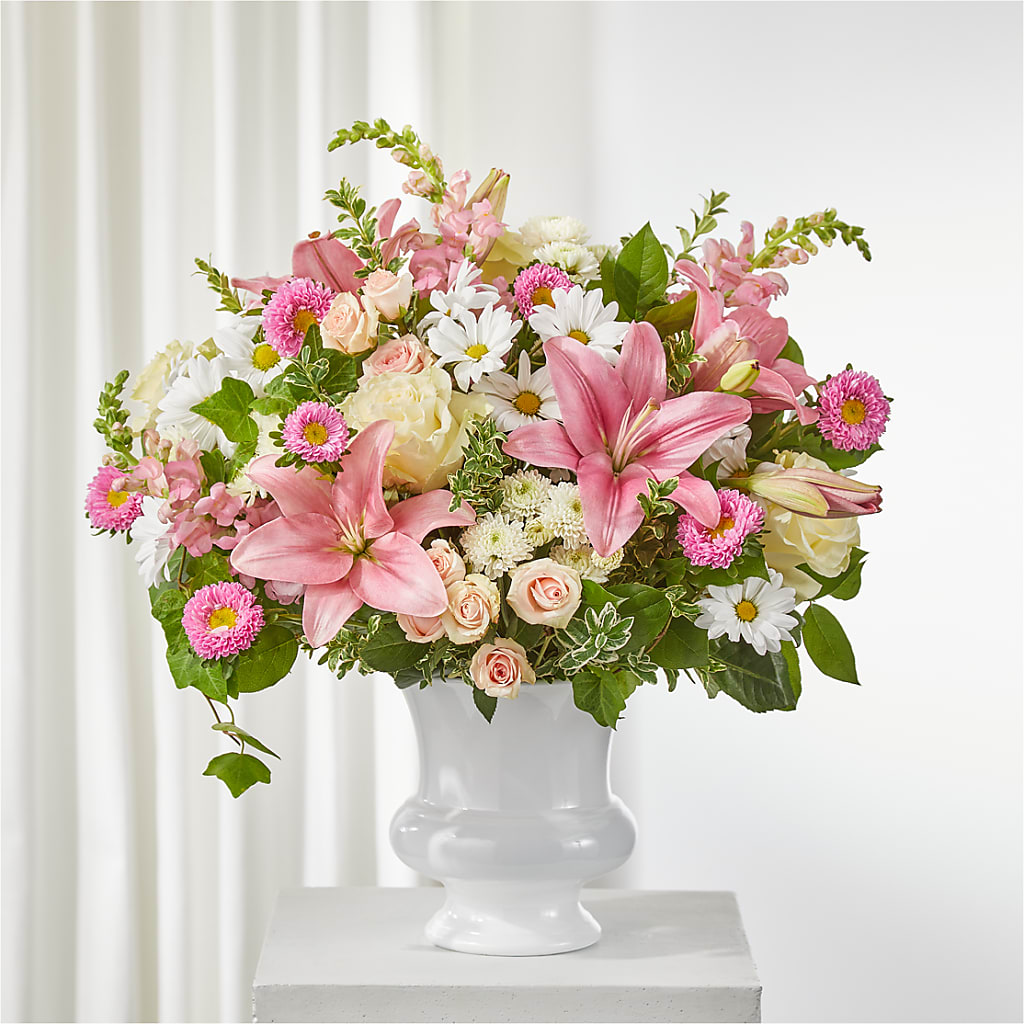 Empathetic Blooms Urn Arrangement – Oak Ridge Floral Company Llc, Oak Ridge TN