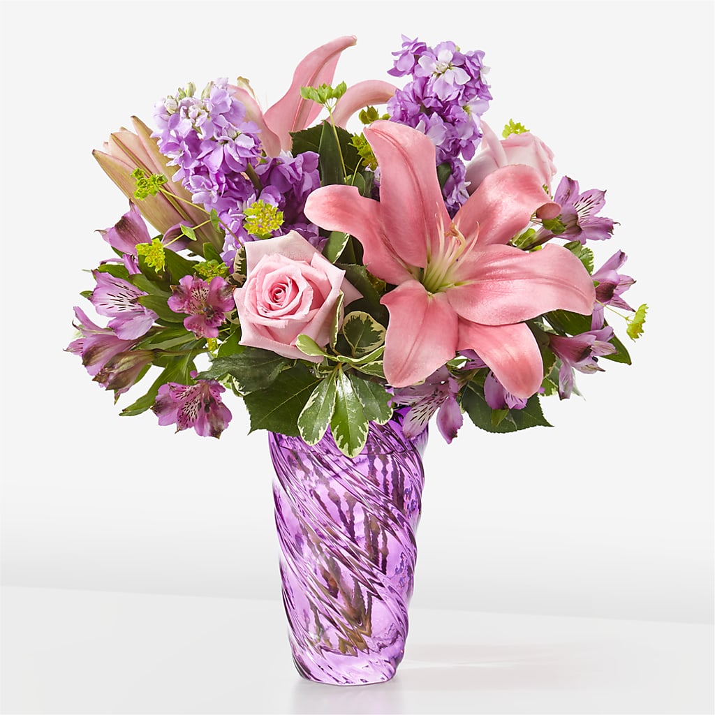 Precious Petals Bouquet with Luxe Swirl Vase – Oak Ridge Floral Company Llc, Oak Ridge TN