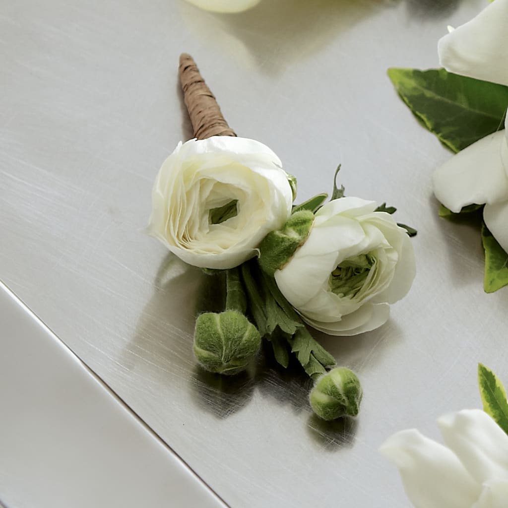 White Ranunculus Boutonniere – Oak Ridge Floral Company Llc, Oak Ridge TN
