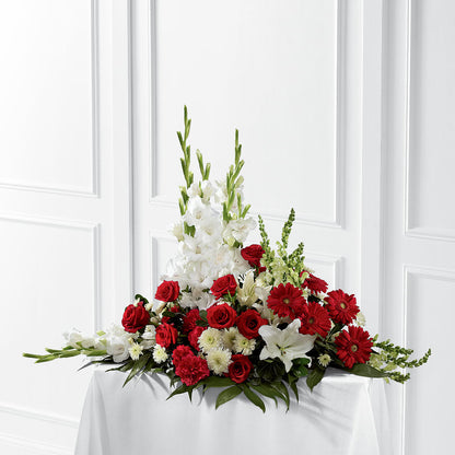Crimson & White Arrangement –  Oak Ridge Floral Company Llc, Oak Ridge TN