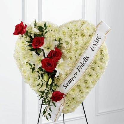 Heartfelt Hero Standing Heart –  Oak Ridge Floral Company Llc, Oak Ridge TN