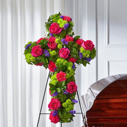 Tribute Rose Floral Cross –  Oak Ridge Floral Company Llc, Oak Ridge TN