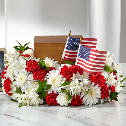 Spirit of Patriotism Cremation Adornment –  Oak Ridge Floral Company Llc, Oak Ridge TN