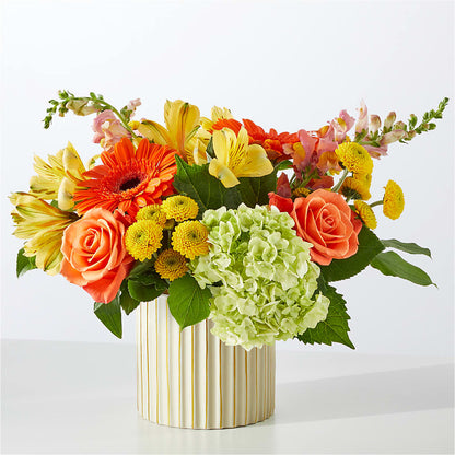 Autumn Sunshine Bouquet with Ivory Vase –  Oak Ridge Floral Company Llc, Oak Ridge TN