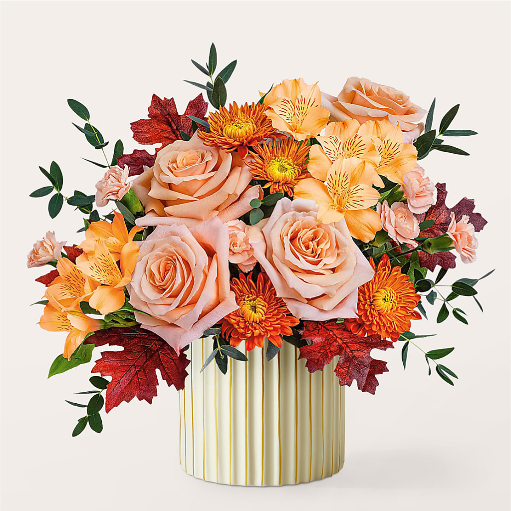 Spiced Latte Bouquet with Ivory Vase –  Oak Ridge Floral Company Llc, Oak Ridge TN