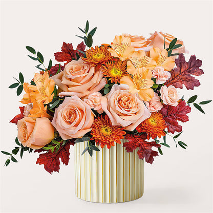 Spiced Latte Bouquet with Ivory Vase –  Oak Ridge Floral Company Llc, Oak Ridge TN