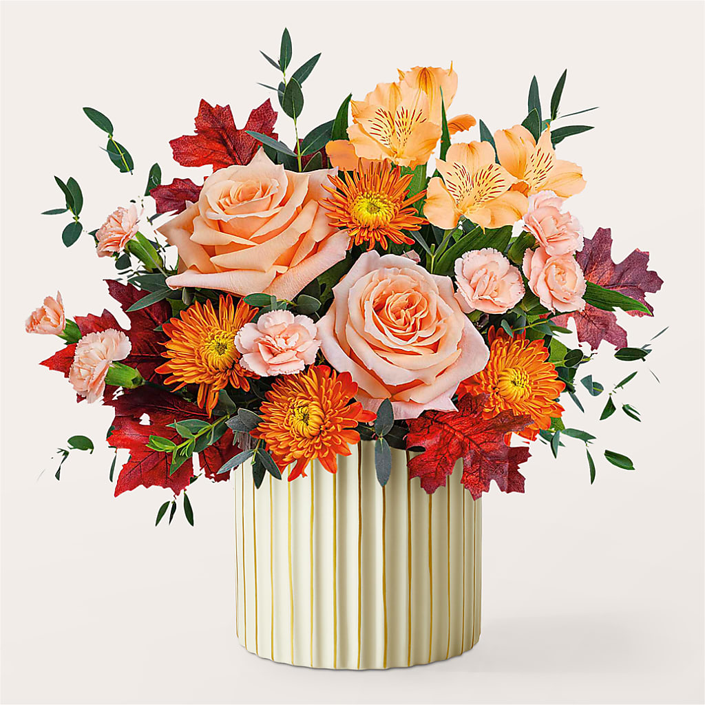 Spiced Latte Bouquet with Ivory Vase –  Oak Ridge Floral Company Llc, Oak Ridge TN