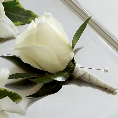 White Rose Boutonniere –  Oak Ridge Floral Company Llc, Oak Ridge TN